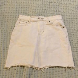 White Denim Skirt